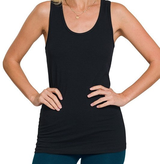 COTTON SPANDEX RACERBACK TANK