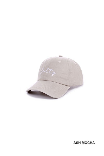 SALTY EMBROIDERED VINTAGE WASHED BASEBALL CAP HAT