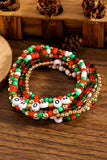 HO HO HO Beaded Bracelet