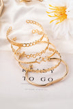 Gold Plated Bracelet 5pcs Set