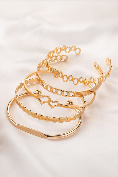 Gold Plated Bracelet 5pcs Set