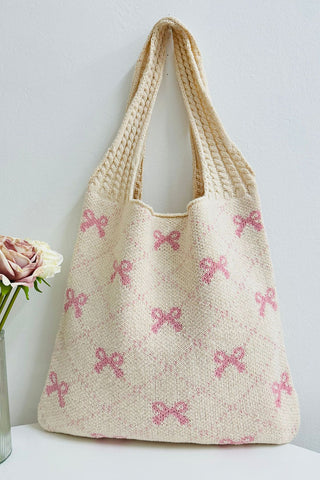 Bowknot Knit Shoulder Bag