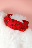 Rhinestone Heart Knotted Headband