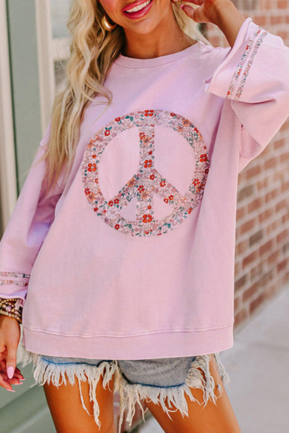 Peace Sign Casual Top