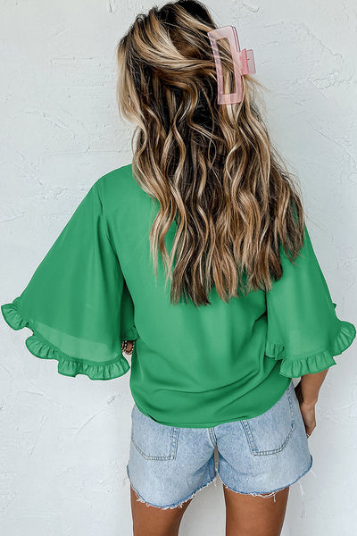 Frilly Half Sleeve Blouse