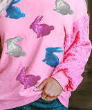 Easter Bunny Sequin Long Sleeve Top