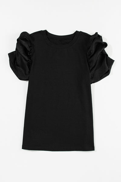 Ruched Puff Sleeve Tee