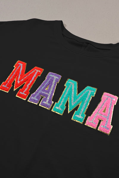 "MAMA" Chenille Patch Tee