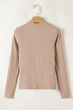 V Neck Long Sleeve Slim Fit Top