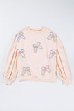 Embroidered Bow Sweatshirt