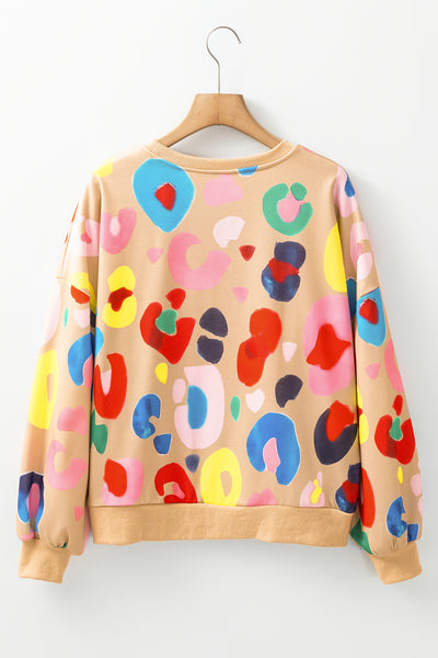 Multicolor Leopard Print Sweatshirt