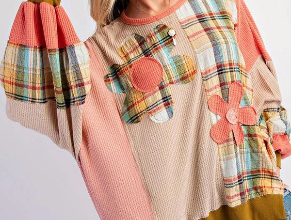 Patchwork Loose Sweatshirt