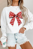 Bow Printed Valentines Sweatshirt