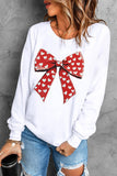 Bow Printed Valentines Sweatshirt