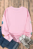 Sequin Heart Valentines Sweatshirt