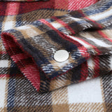 Plaid Print Pocketed Shacket