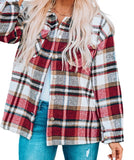 Plaid Print Pocketed Shacket