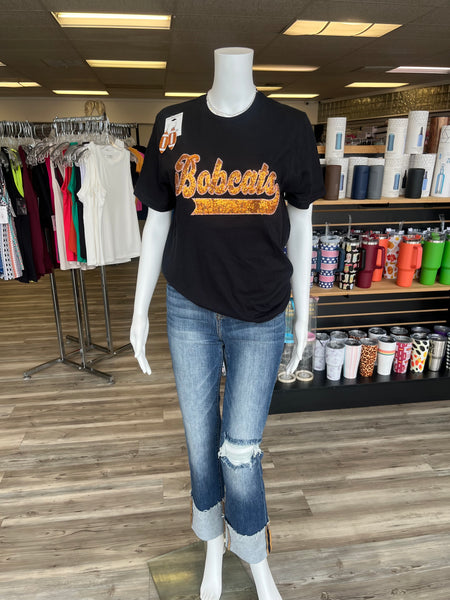 "Bobcats" Sequins Tee